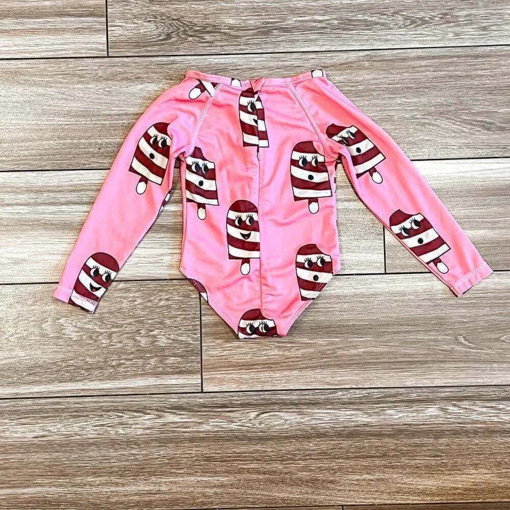 Hugo Loves Tiki Ice Cream Long Sleeve Rashguard Swimsuit Size 18-24M